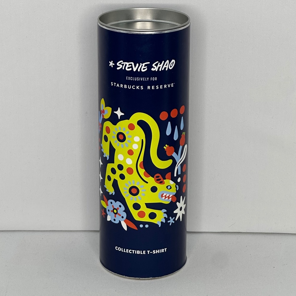 Starbucks Reserve Stevie Shao Collectible T-Shirt‎ Large Artist Edition Tube NWT
